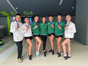 Selección de gimnasia varada en Israel