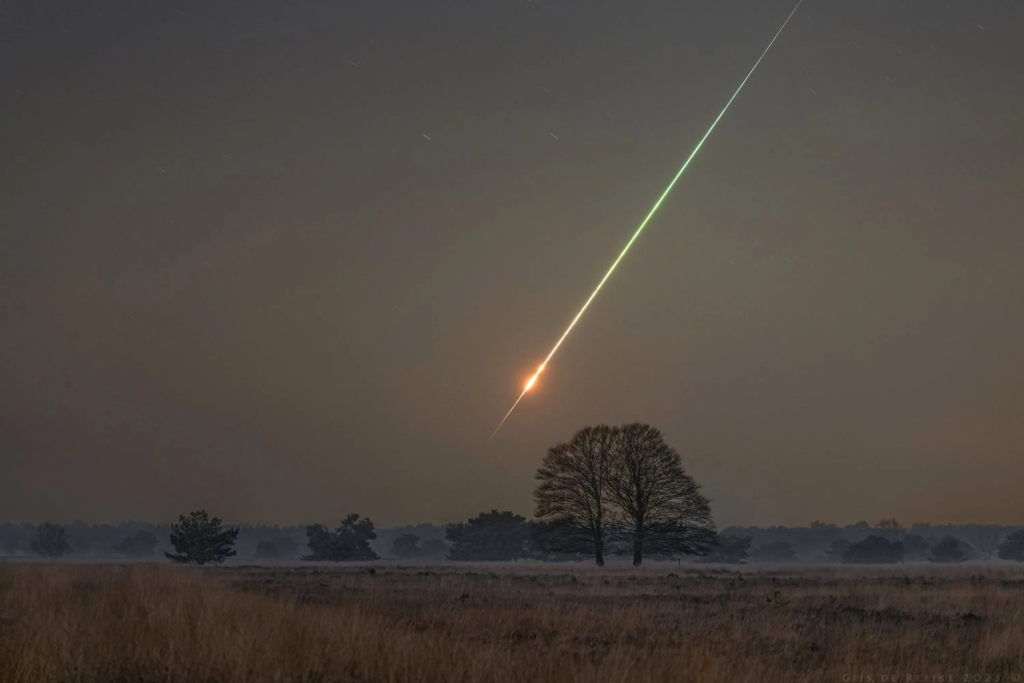 meteoro cae en la tierra en alemania